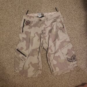 Fox racing shorts, cargo, camo pattern, size 34